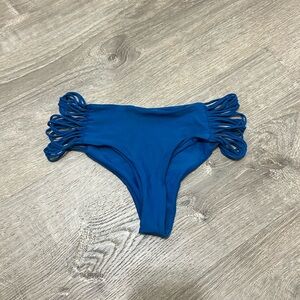 Mikoh Vibrant Blue Bikini Bottom strappy cheeky benoa acacia XS excellent